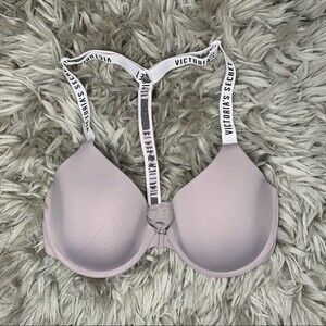 Victoria’s Secret t-shirt lightly lined T racerback demi size 32D